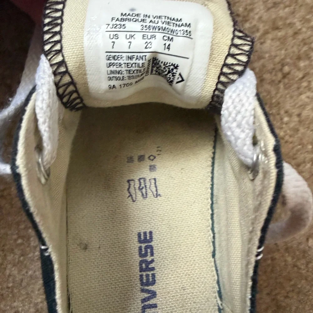 Converse Kids Black and White Sneakers - Picture 3 of 9